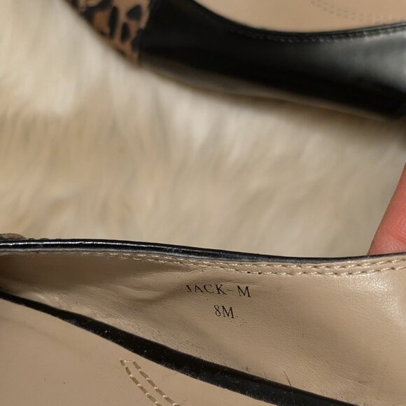 Ellen Tracy Patent Sling Back Wedge Heel Sandal - Picture 4 of 6